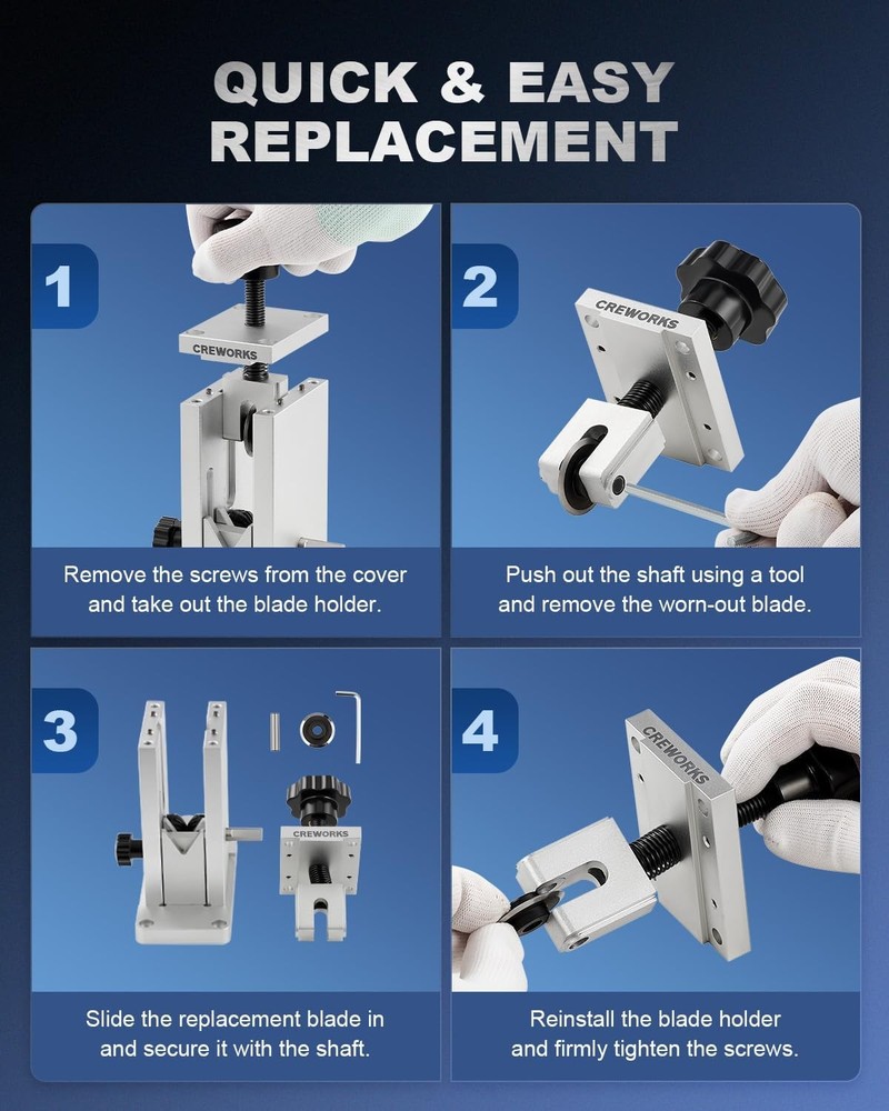 CREWORKS Cable Stripper Replacement Blade, Cr12MoV Wire Stripping Machine Blade,