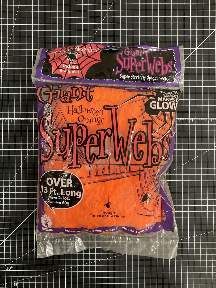 Giant Super Webs ORANGE SPIDER WEB 13’