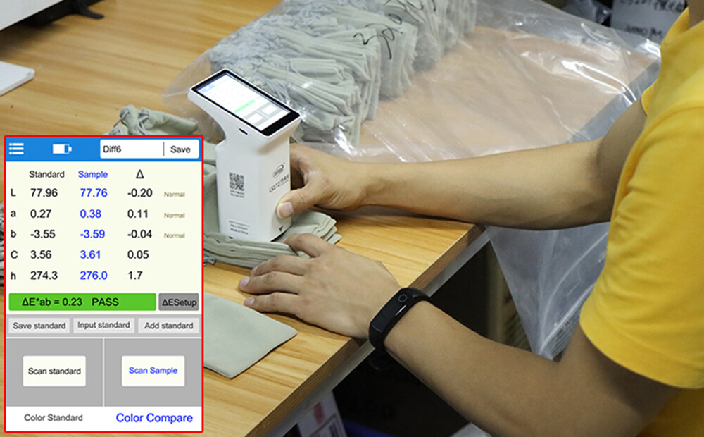 Color Difference Meter Analyzer Touch Screen 45/0 for Coating Ceramic Plastic