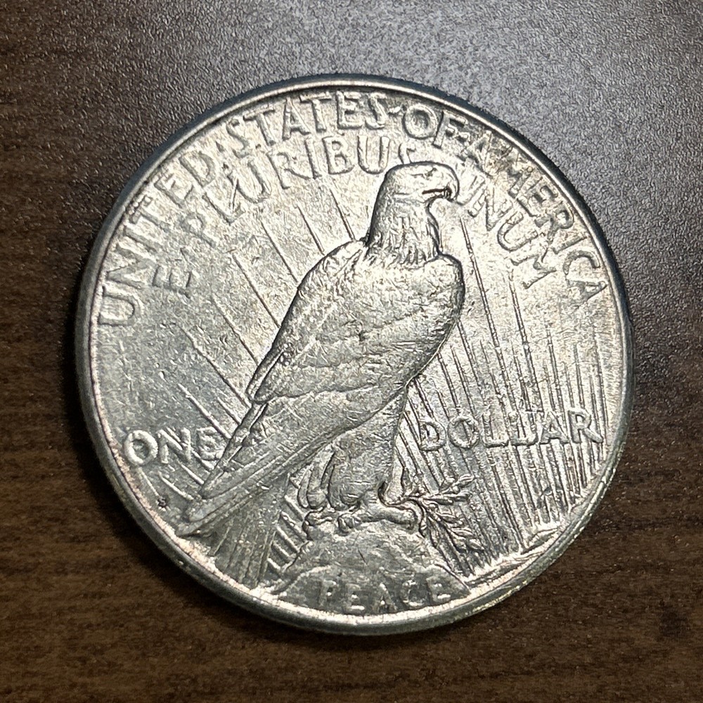 1925-S $1 Peace Silver Dollar AU+