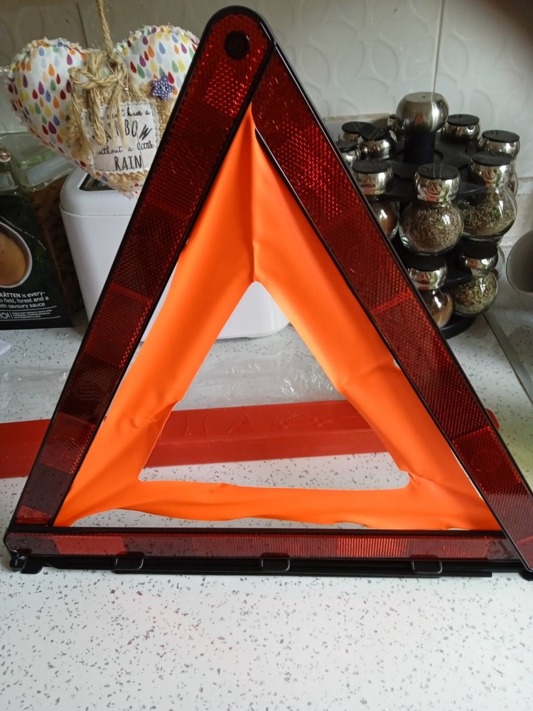 Warning Car Triangle Reflective Road Emergency Breakdown Safety Hazard