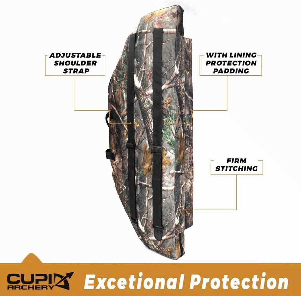Compound Bow Case Soft Light-Weight Bow Bag with Arrow Pocket and Backpack Strap