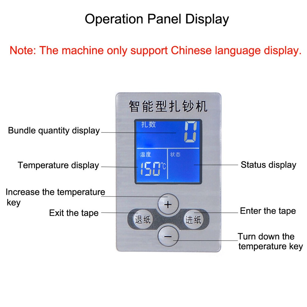 Automatic Banknote Cash Binding Machine Money Paper Bundling Machine 220V