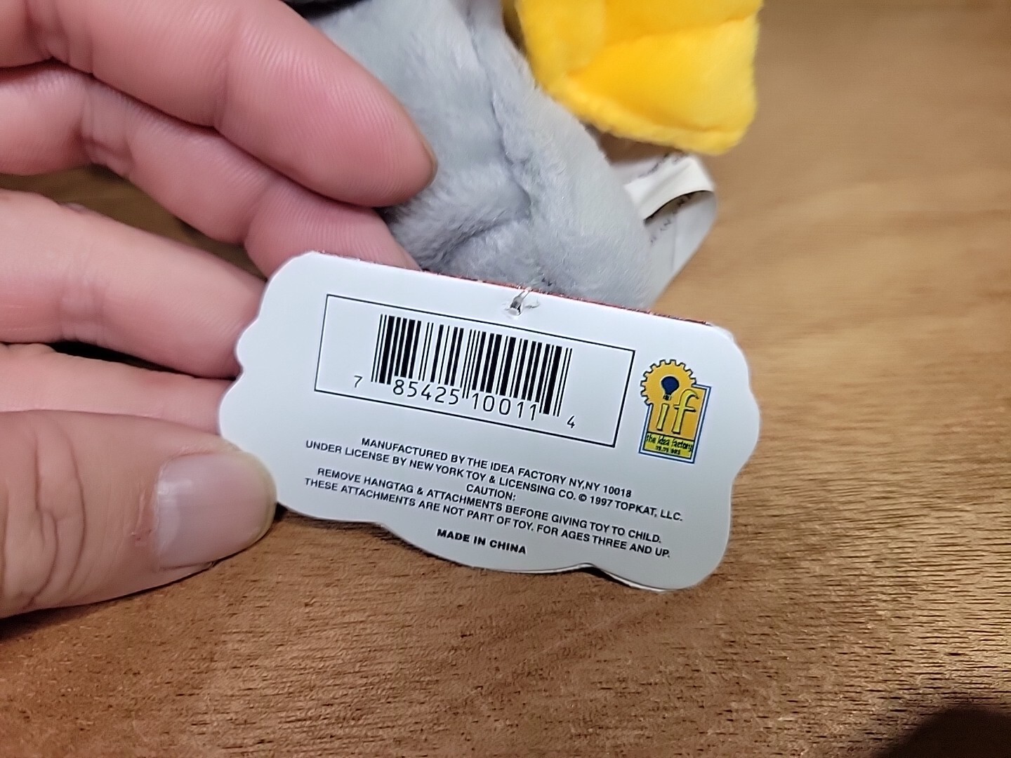 New 1997 Meanies Beanie Peter Gotta Peagull Crude Toilet Plush Series 1