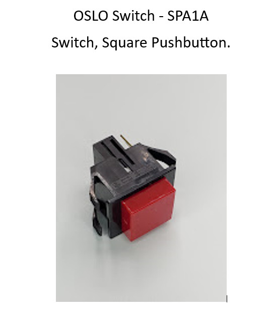 Lot of 2 - OSLO Switch - SPA1A - Switch, Square Pushbutton, Push On/Push Off New