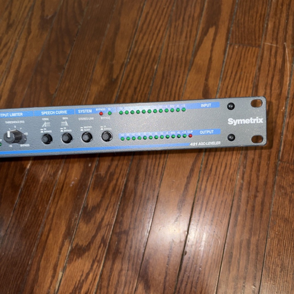Symetrix 421 AGC Downward Expander Leveler Limiter Rack Mount Tested Powers On