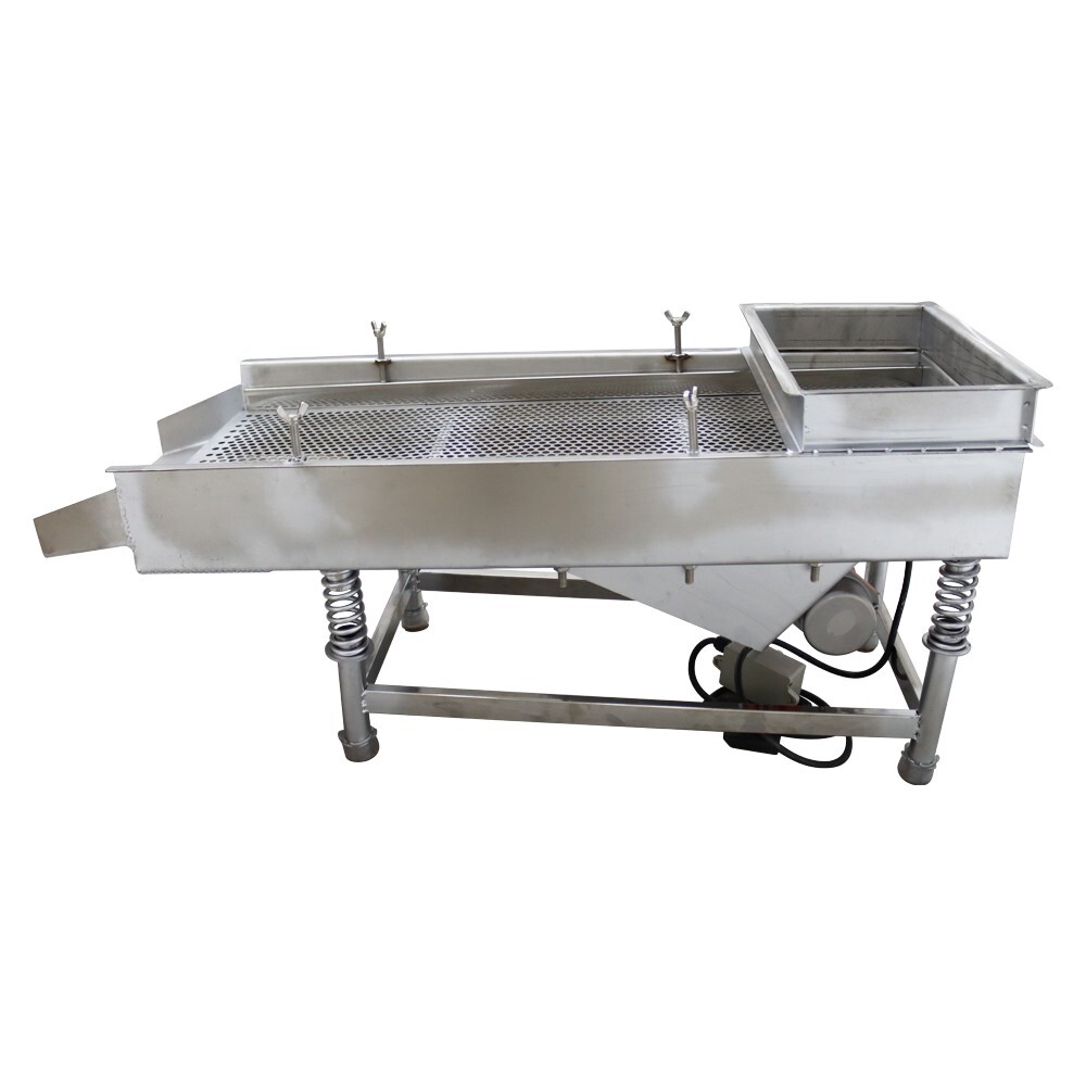 Single Layer Stainless Steel Electric Linear Vibrating Screen Sifter 8mm Screen