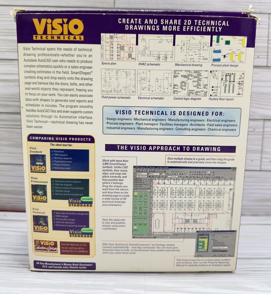 Visio Technical 5.0 Software Suite - Complete In Box CIB - 1997 - G2