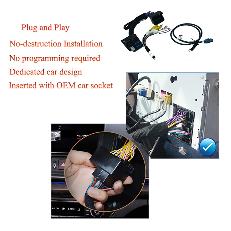 For Peugeot Smeg System Rear View Camera Interface Kit Reverse Backup Improved