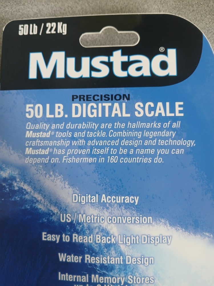 MUSTAD PRECISION DIGITAL SCALE 50LB Water Resistant. Nice!