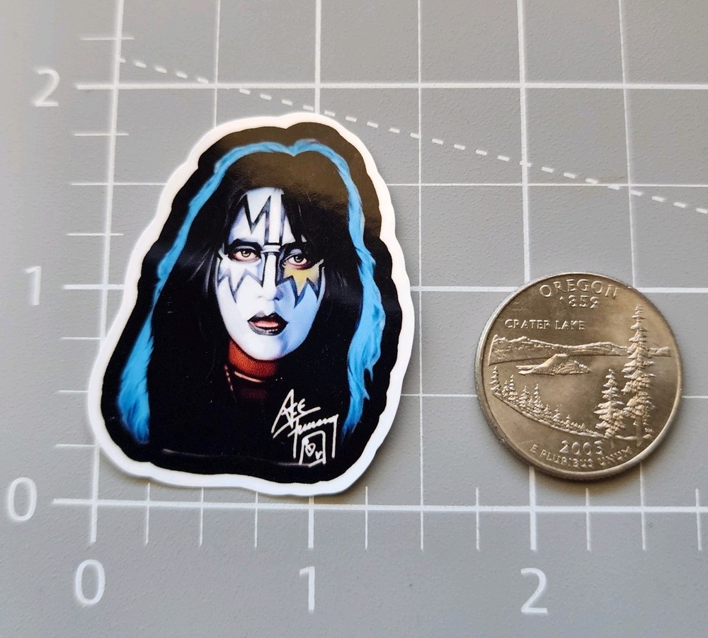 Ace ~ 2" Vinyl Sticker ~ Ace Frehley  ~ Kiss Guitarist RIP Space Ace!