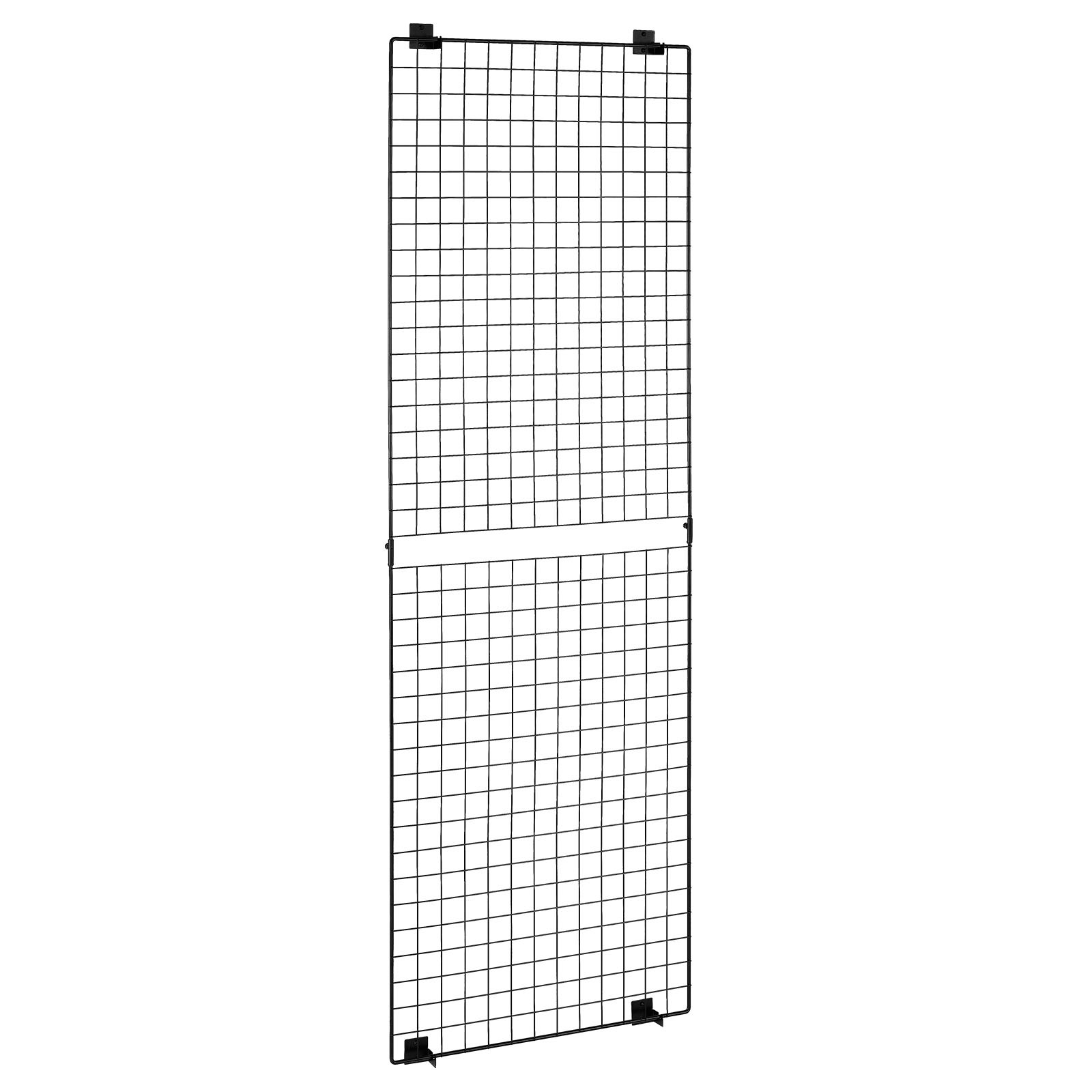 Uimoso Set of 3 Wall Grid Panels 2x6 ft Wire Display Racks in Black Finish
