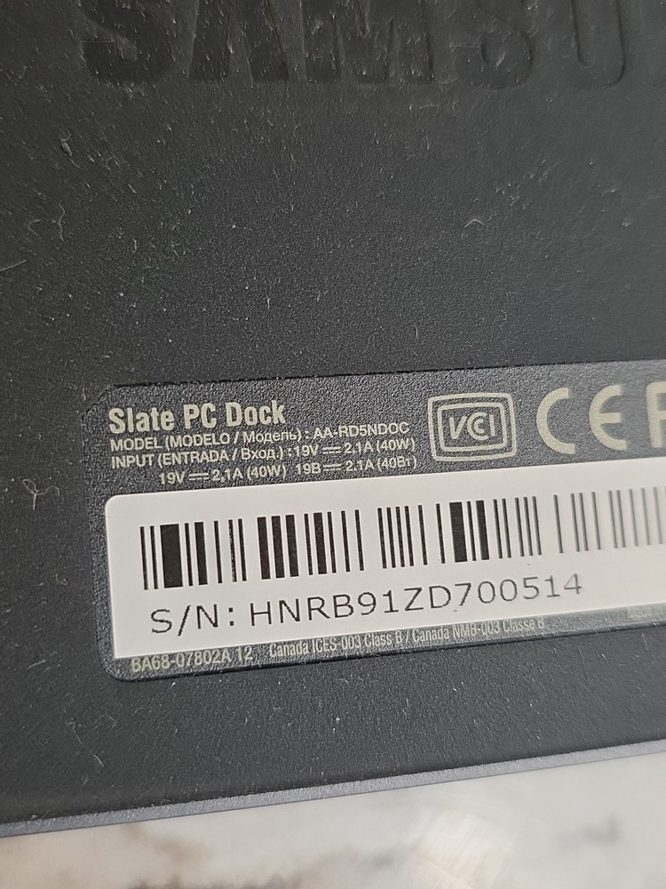 Samsung AA-RD5NDOC Electronics Slate PC Docking Station Unit Only