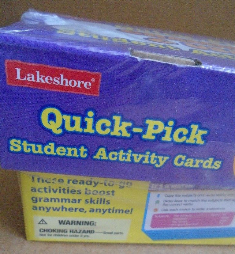 Lakeshore Quick-Pick Grammar & Usage Student Activity Cards DD295 NEW!