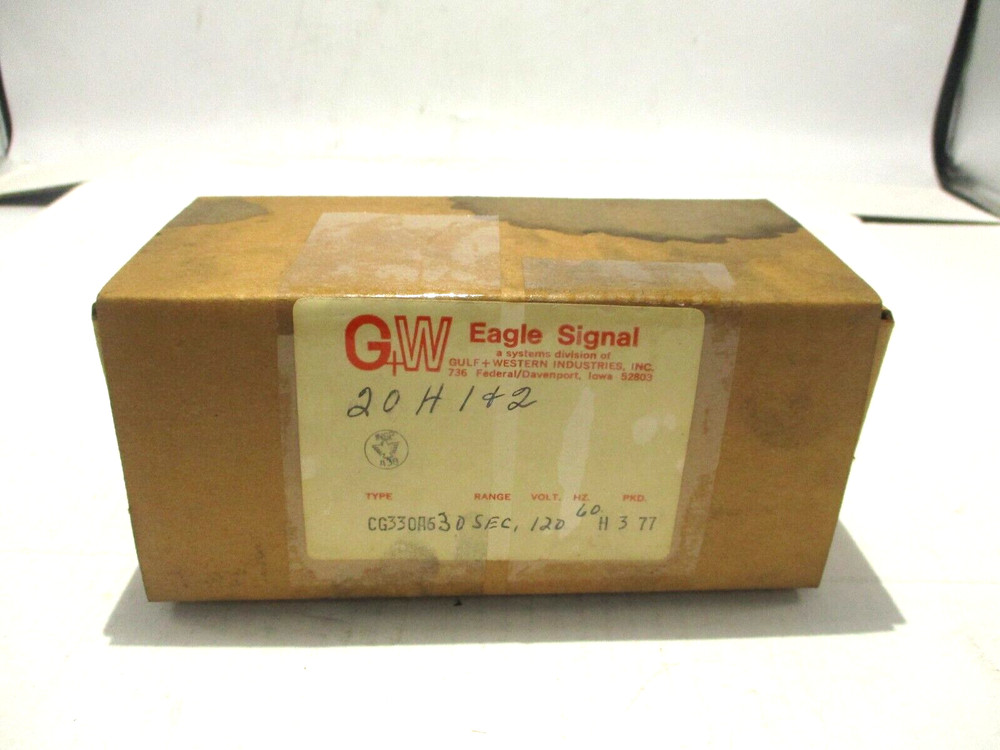 NEW EAGLE SIGNAL CG330A6 TIMER TIME DELAY RELAY 0-30 SEC.
