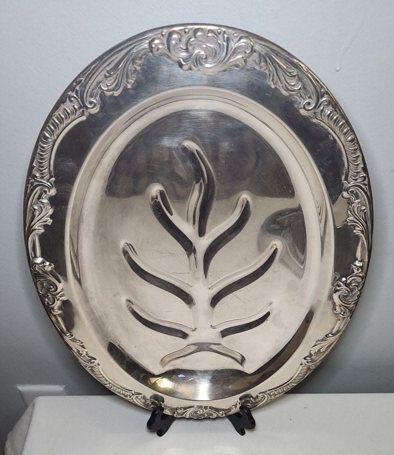 F.B. Rogers Silver Co. 1883 Footed Meat Platter #6604