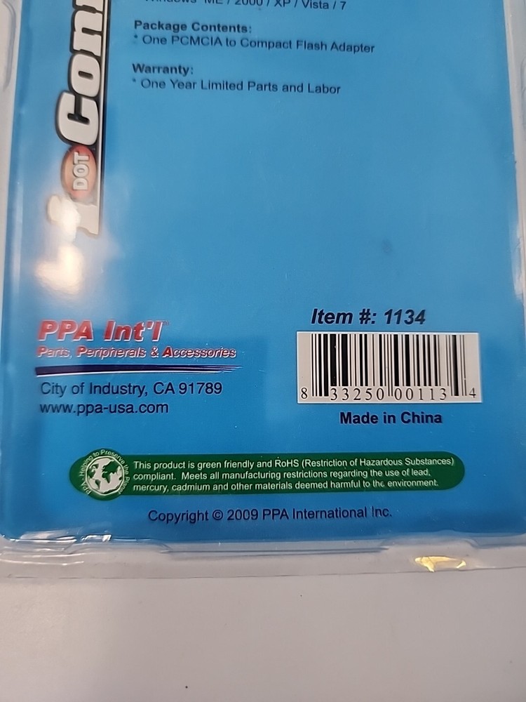 i dot connect by PPA-Int'l PCMCIA to Compact Flash Adapter PC & MAC