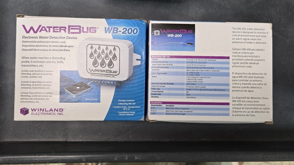 Water Bug WB-200 electronic water detection device