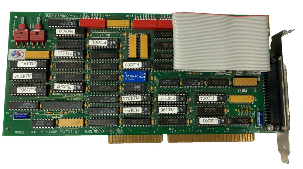 Vintage IKON Model 10111 AT Bus Hardcopy ++  ISA Interface Board