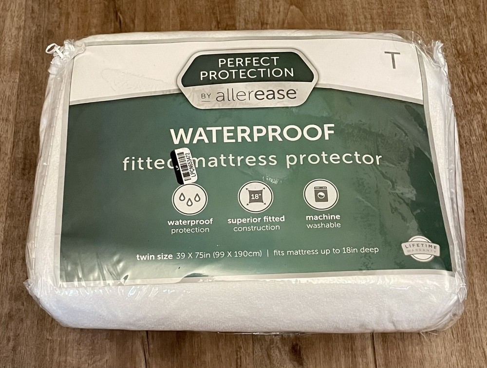 Allerease Twin Size Perfect Protection Waterproof Mattress Cover Protector NEW