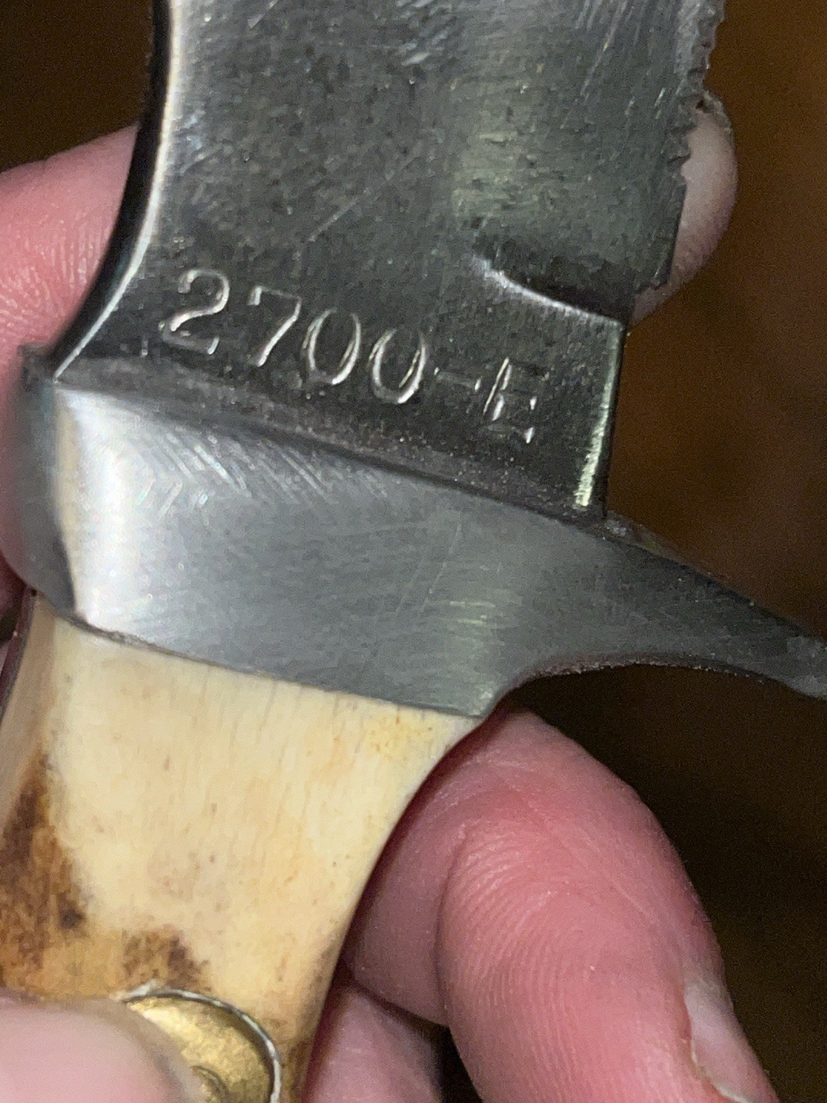 Olsen Knife Co. Elk-Hunter 2700-E hunting knife antler handle