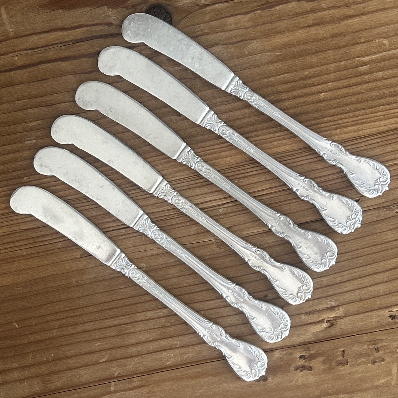 (6) Old Master by Towle Sterling Silver Flat Butter Knife Spread 5.75" abt 164g