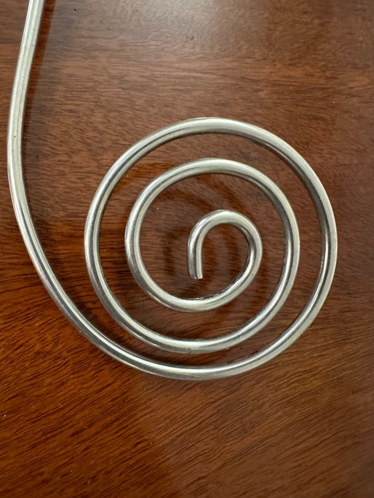 12" Silver plate Candle Snuffer with spiral design handle