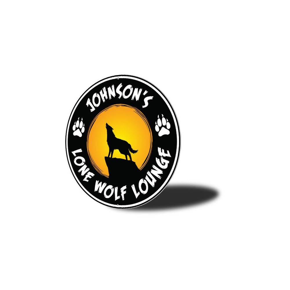 Lone Wolf Lounge Metal Sign