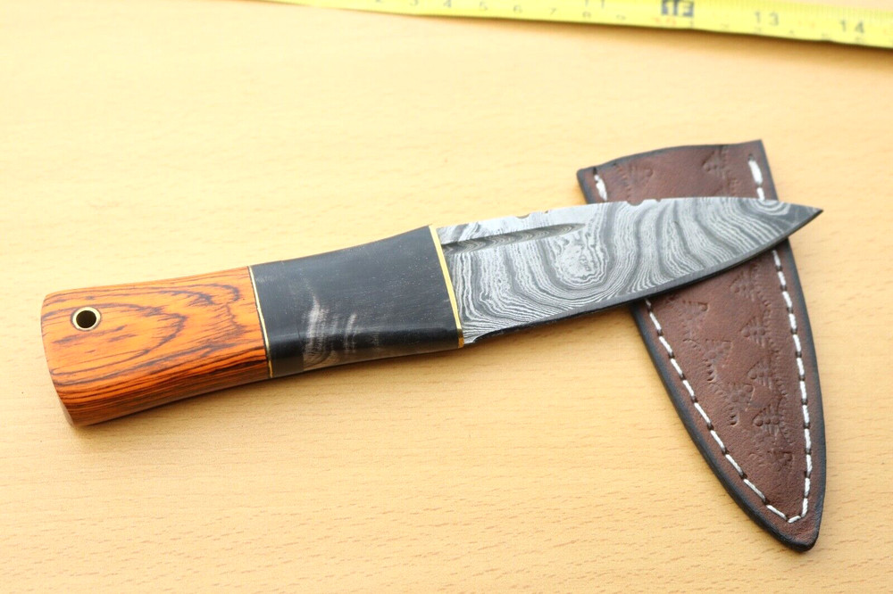 8 inches Celtic Scottish Dirk SGIAN DUBH DAGGER Bone Handle Knife.