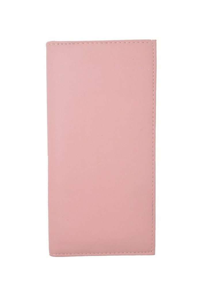 Genuine Leather PLAIN Checkbook Cover Pink NEW!!!