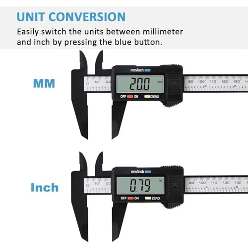 Digital Caliper, 0-Calipers Measuring Tool - Electronic Micrometer 6" Black