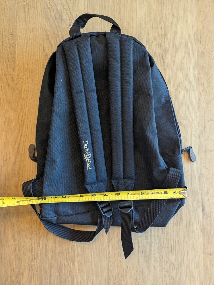 Vintage Duck Head Backpack Bookbag Black