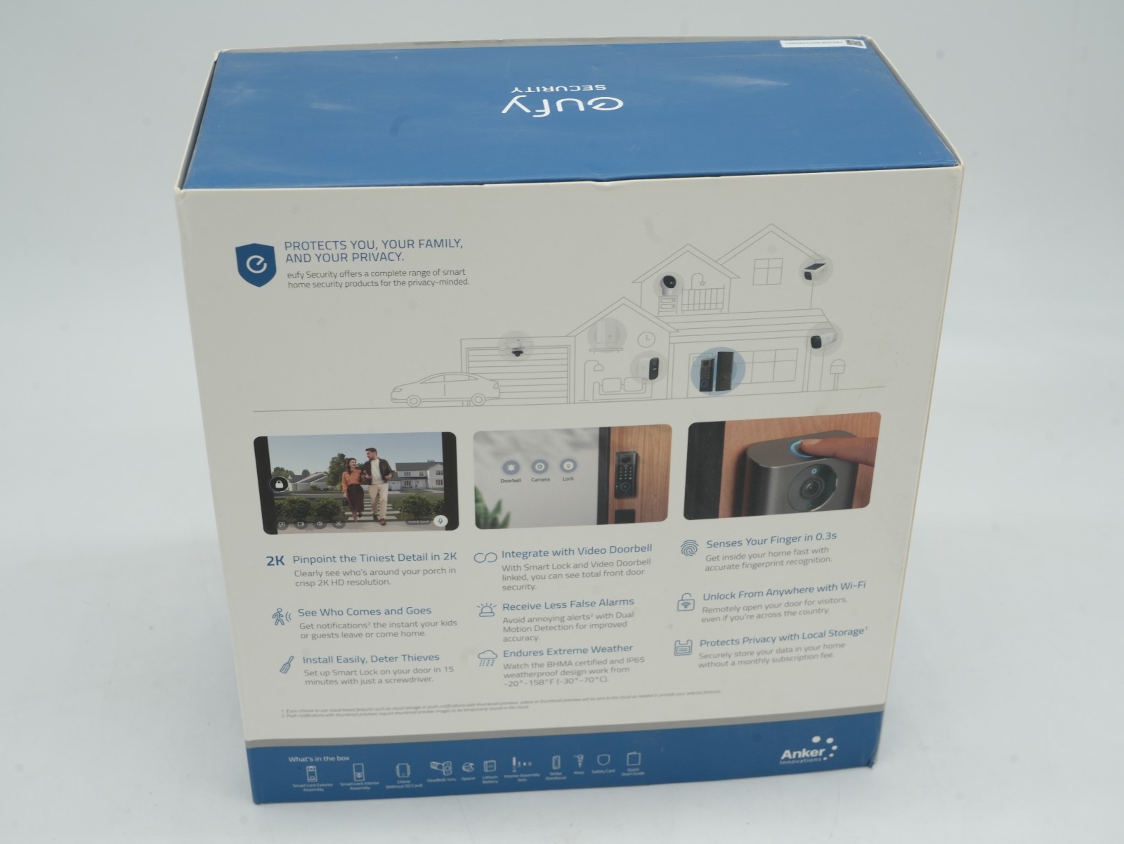 Eufy S330 Smart Door Lock with Fingerprint unlock, Pin. Video door bell