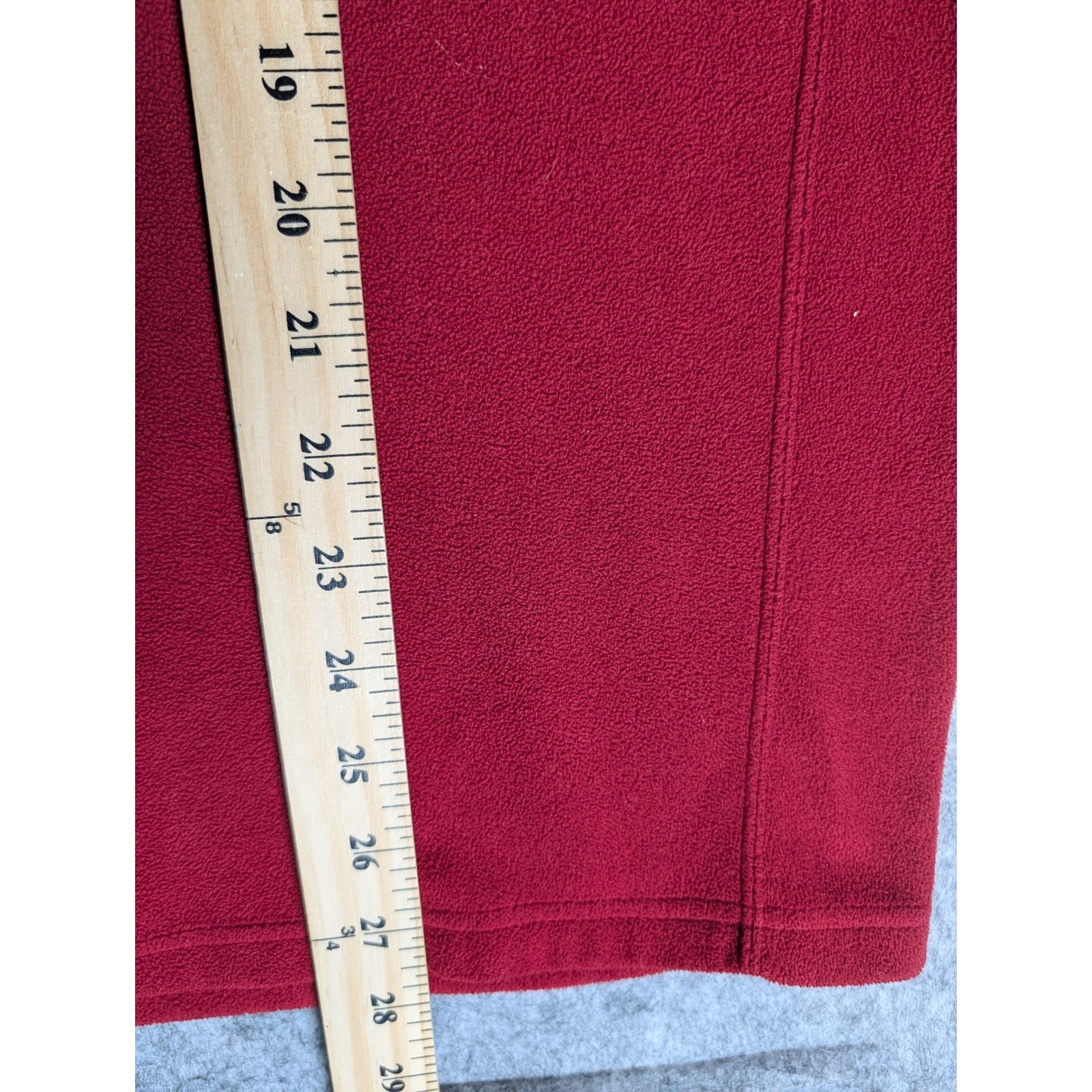 The North Face Mens Red Black Fleece Pullover 1/4 Zip Sweater Large L