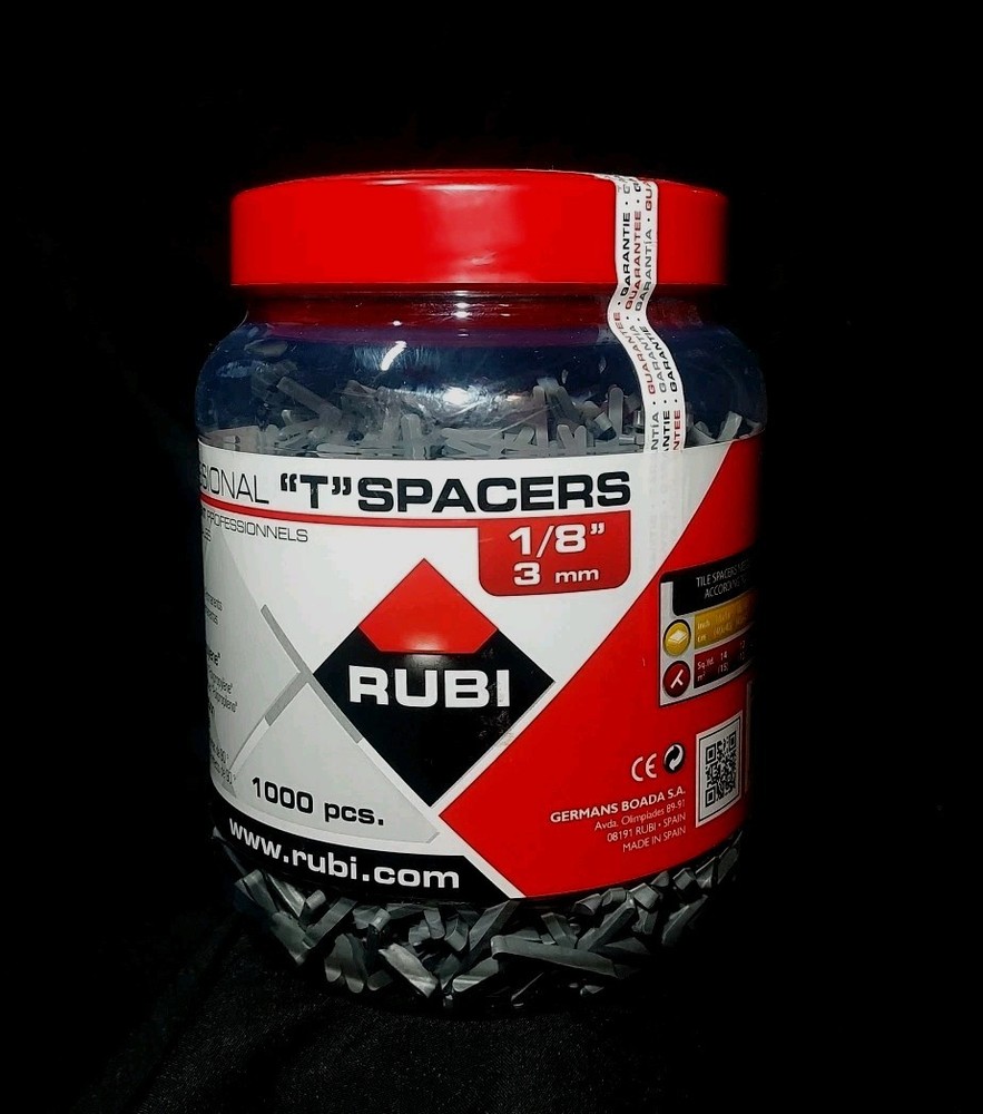 Professional "T" Spacers  1/8" 3mm  Rubi 1000 Pcs Solid Built Leave In Spacers
