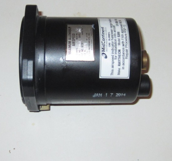 MAXIMUM ALLOWABLE AIRSPEED P/N 8230 CODE B818 RAISBECK RE-RANGE REI-1001-2 B200