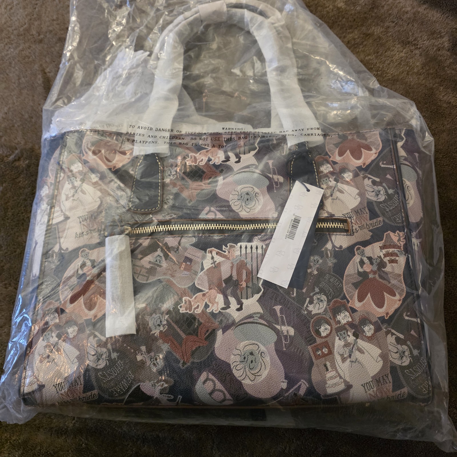 Disney Dooney & Bourke Haunted Mansion Tote Bag D23 Expo Ghost Bride Rare NWT