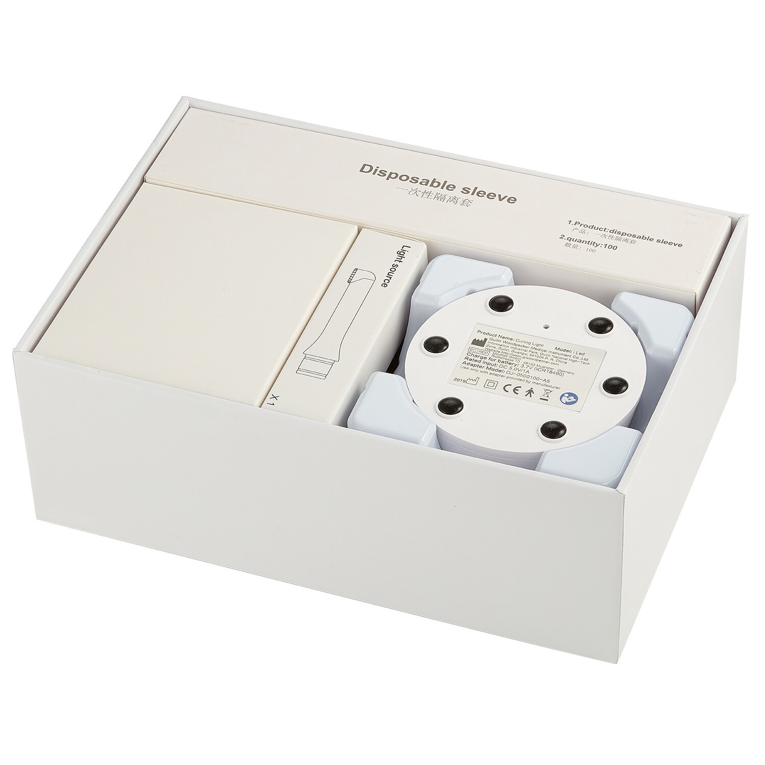 100% Woodpecker Dental iLED Curing Light Lamp Wireless 1 Second Curing 2500mw/c㎡