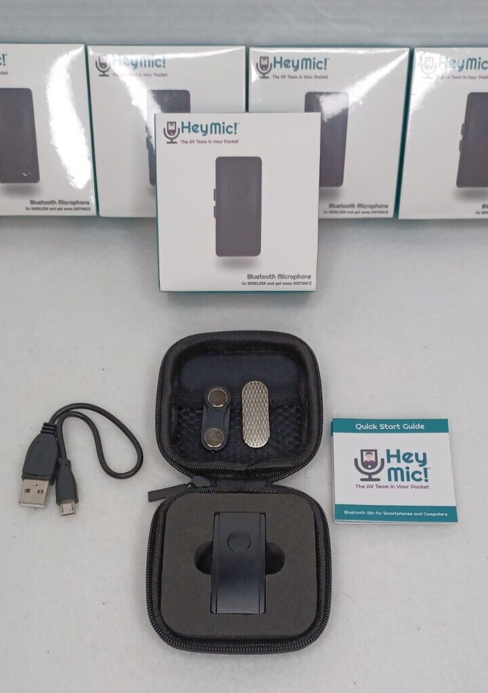 Hey Mic! Bluetooth Microphone: iPhone, Android, PC Mac Audio/Video Record - READ