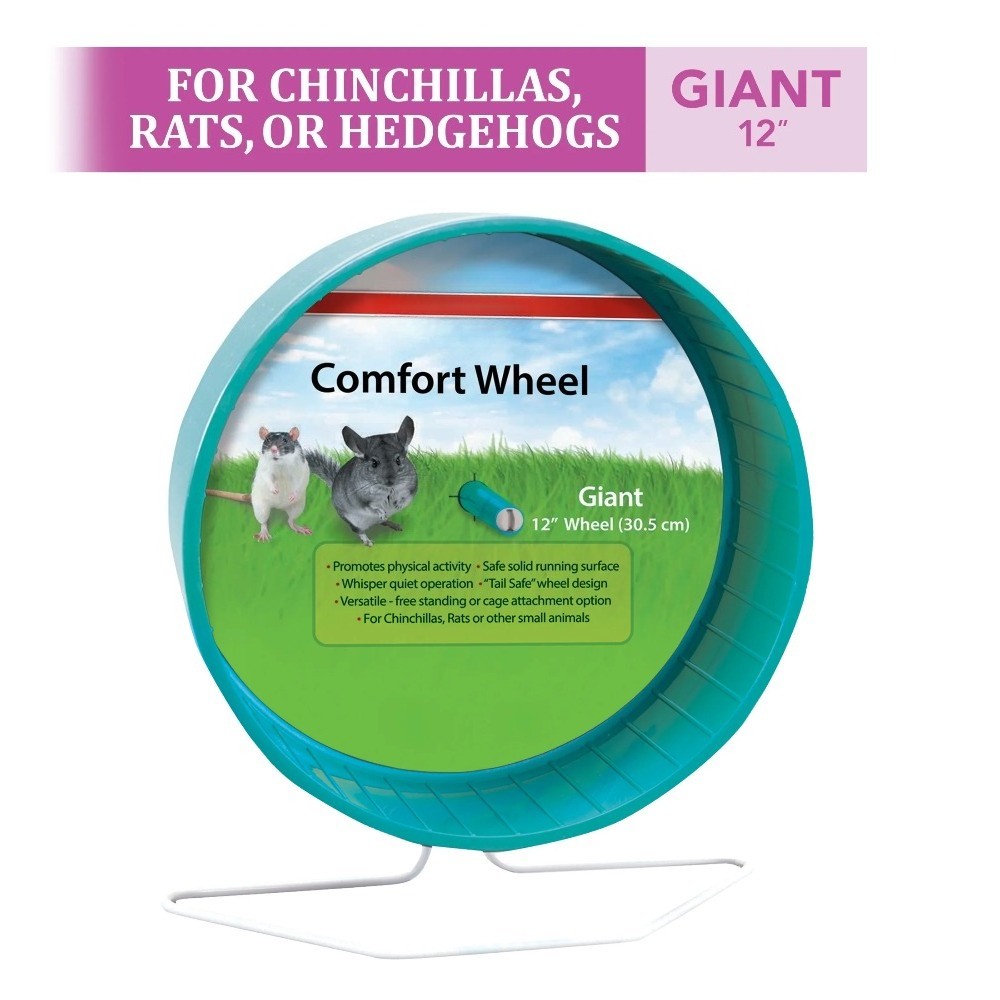 Comfort Wheel Giant for Chinchillas, Rats and Other Small Animals,12 Inches,Blue