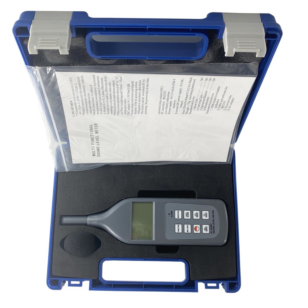Digital Sound Decibel Level Meter Noise Sound Level Tester with 30 Groups Data