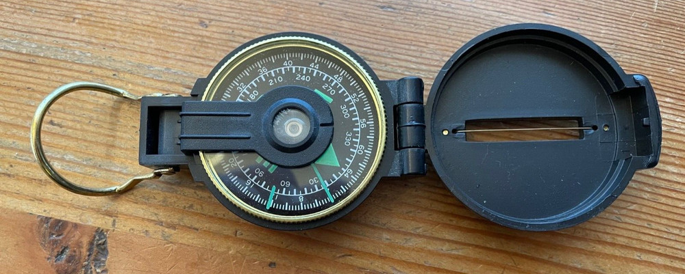 Vintage ACADEMY Engineer Lensatic Compass