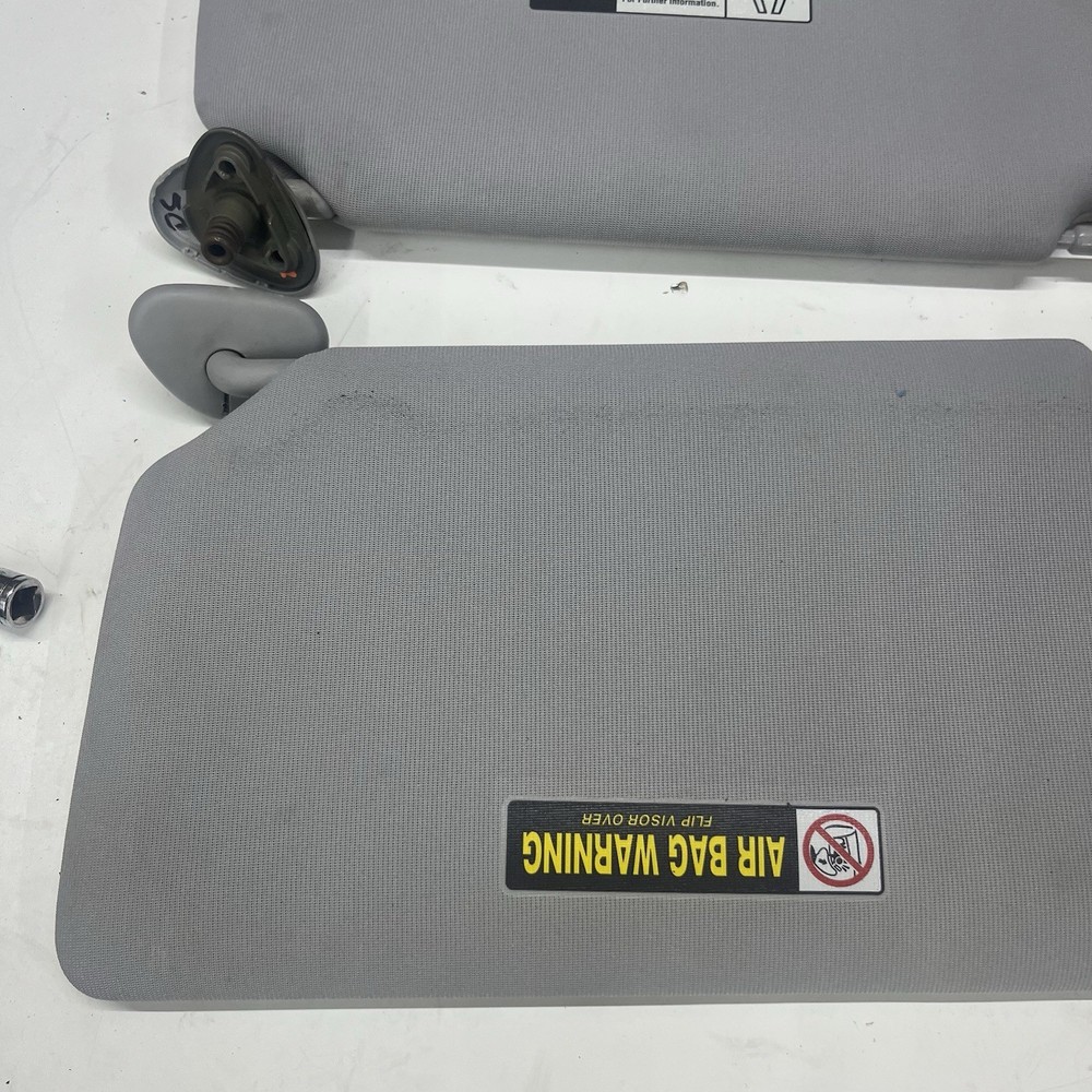 2003-2006 Honda Element Driver Passenger Side Sun Visor Pair Gray Cloth OEM