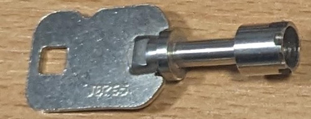 GREENWALD MONEY BOX REPLACEMENT KEY (SAME AS GW 8-166-1) CODED J0765
