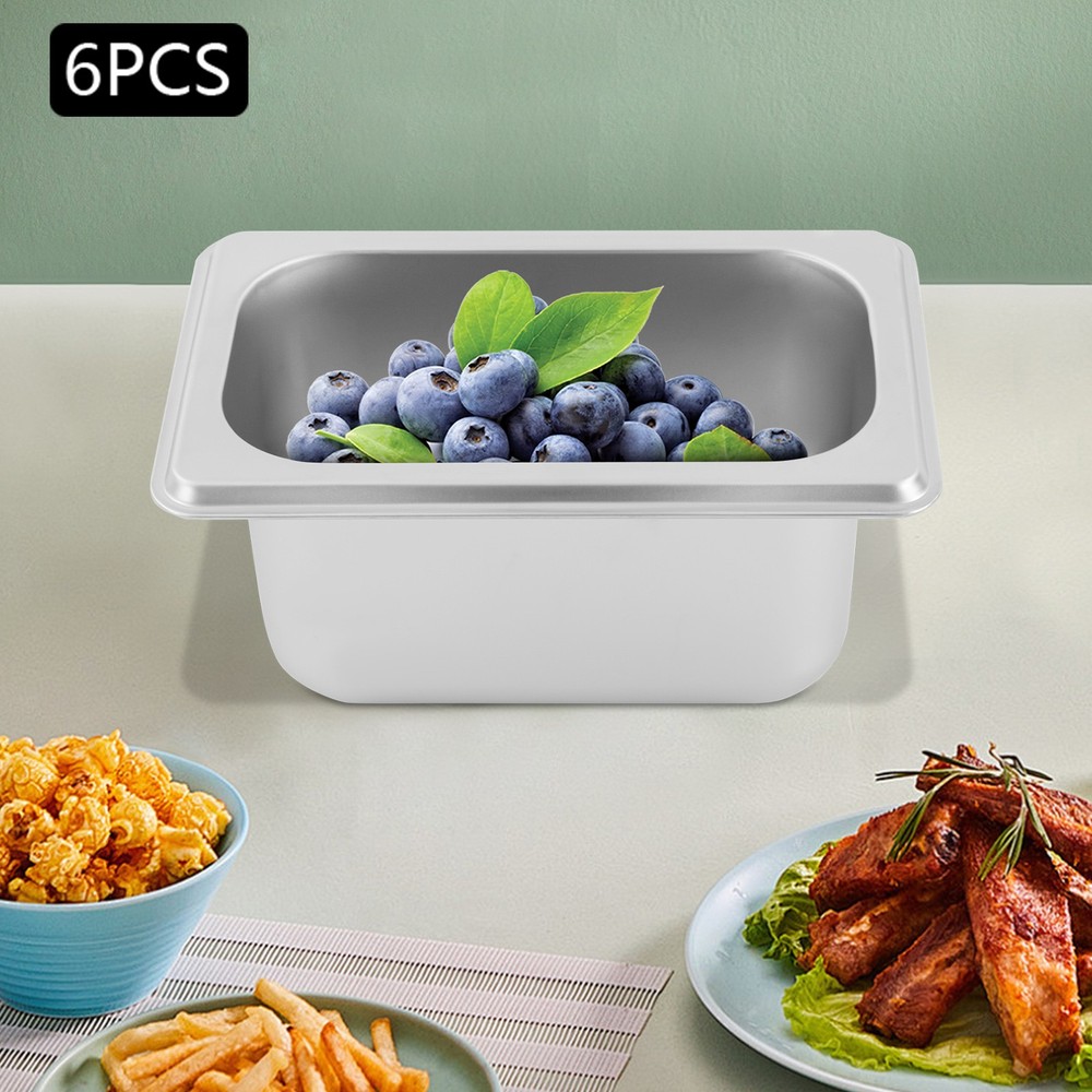 6 pcs Stainless Steel Food Storage Containers with Lids Leakproof, Stackable