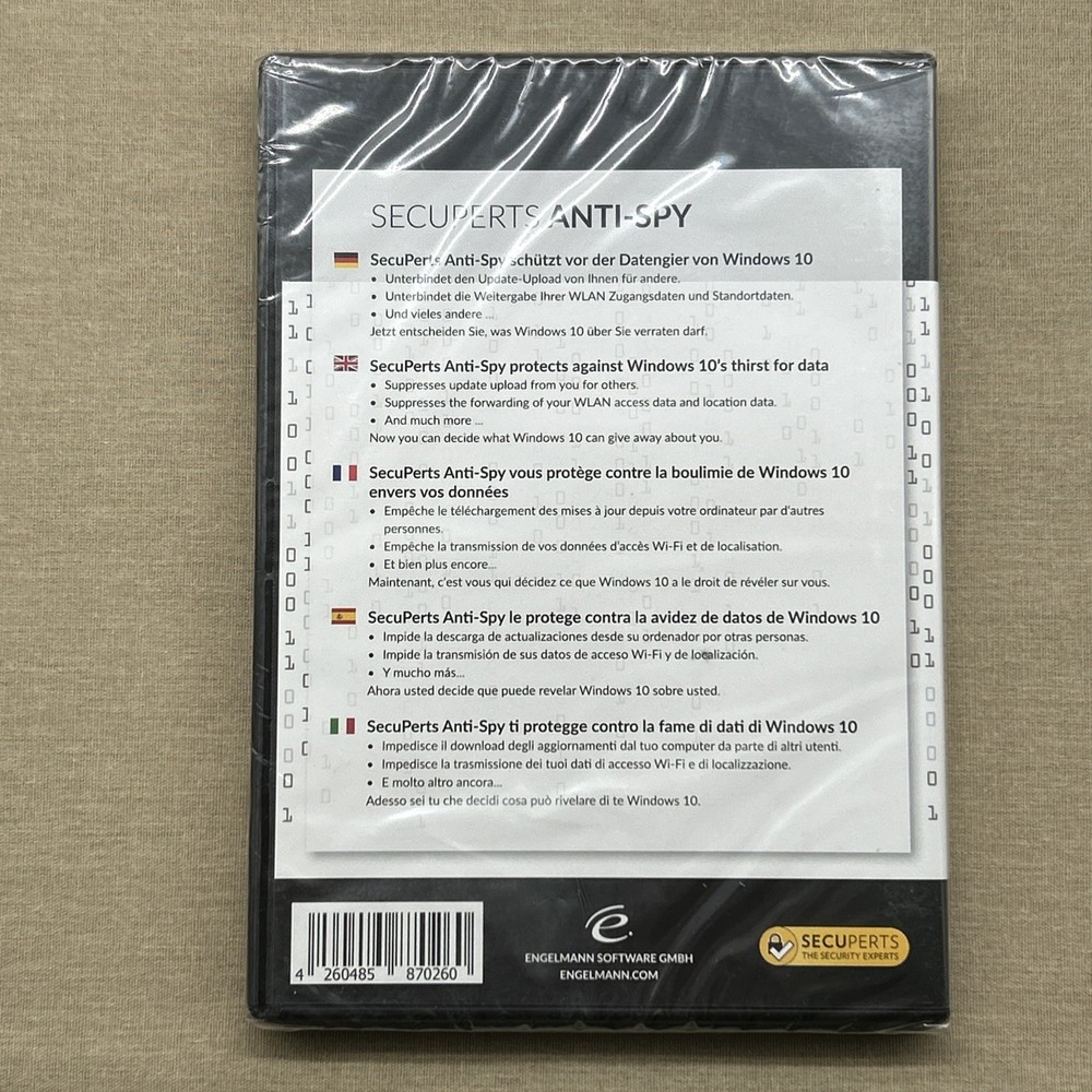 Secuperts Anti-Spy - The Security Experts (NEW) Windows 10 + Compatible Software
