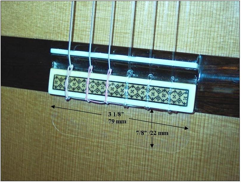 Classical Guitar Soundboard Protector- Rosette Tie-Guard > No String Dings