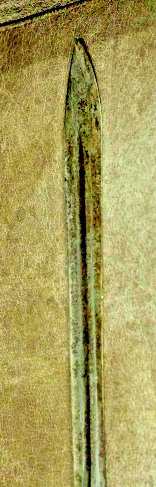 1916 WWI German Butcher Bayonet w/ Leather Scabbard