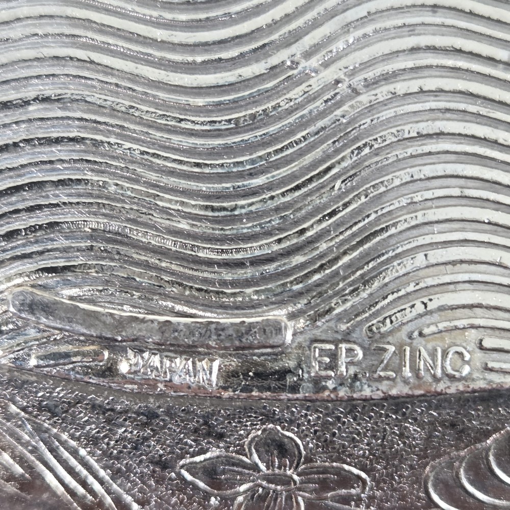 Vintage Silver Plate Trinket Holder EP Zinc