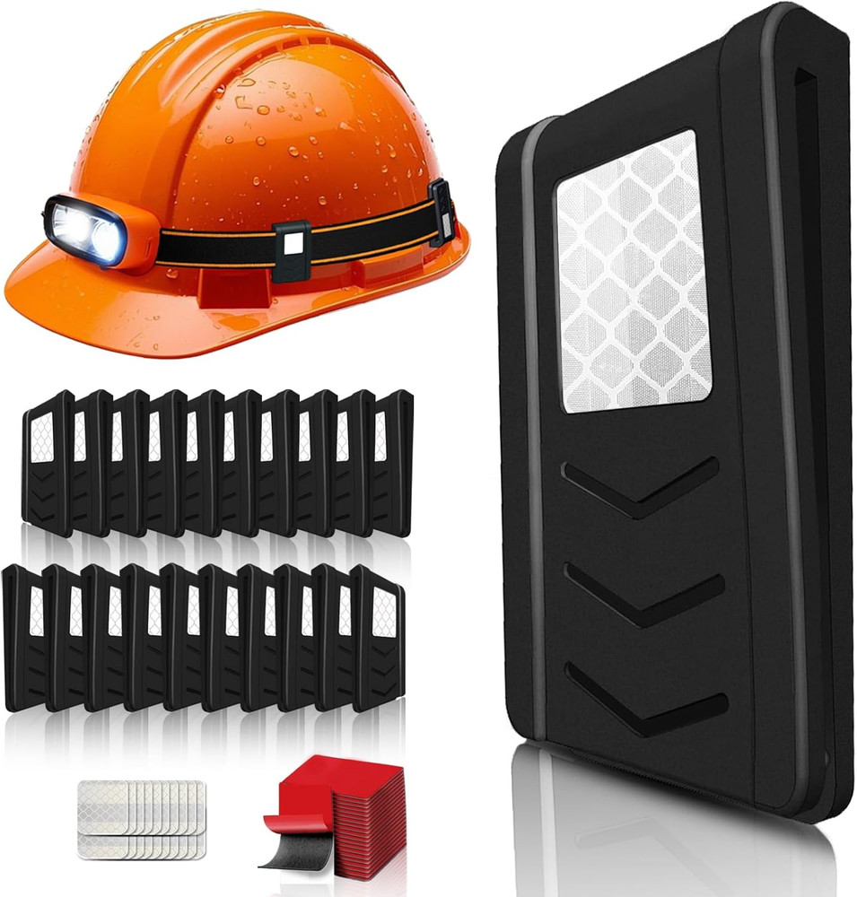Hard Hat Clips for Headlamp 20 Pack Hardhat Headlamp Clips,Hard Hat Light Clips